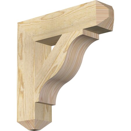 Ekena Millwork Funston Craftsman Rough Sawn Bracket, Douglas Fir, 4"W x 18"D x 18"H BKT04X18X18FST04RDF